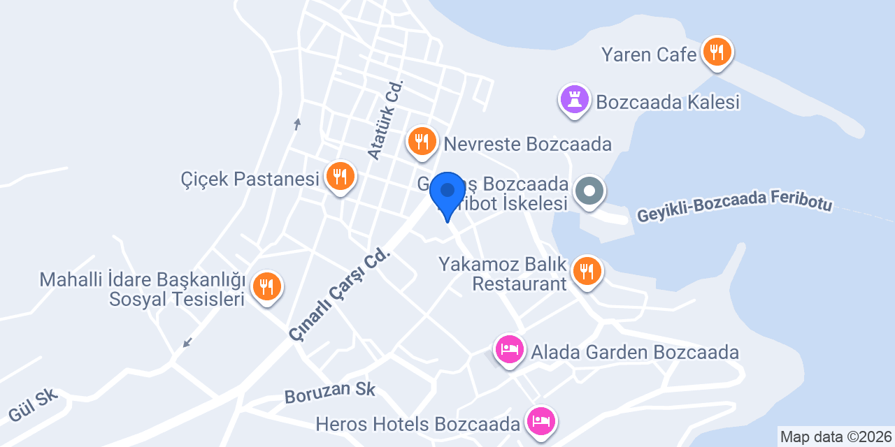 Di Mari Bozcaada konumu