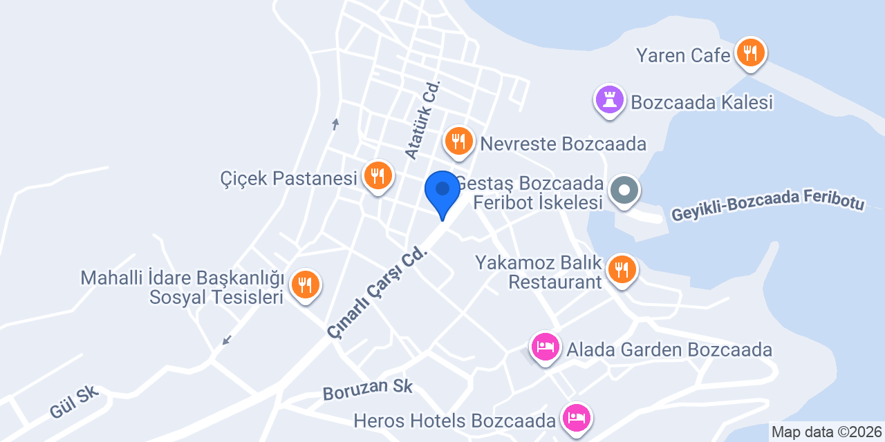 Krasi Bozcaada konumu