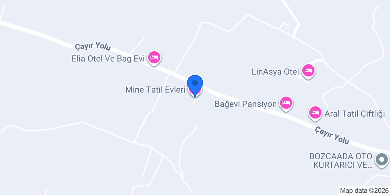 Mine Tatil Evleri konumu
