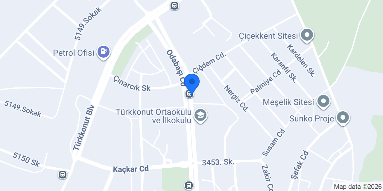 Tükkonut Taksi Durağı konumu