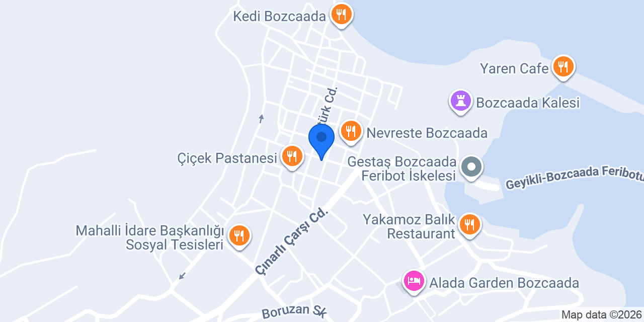 Bakkal bozcaada konumu