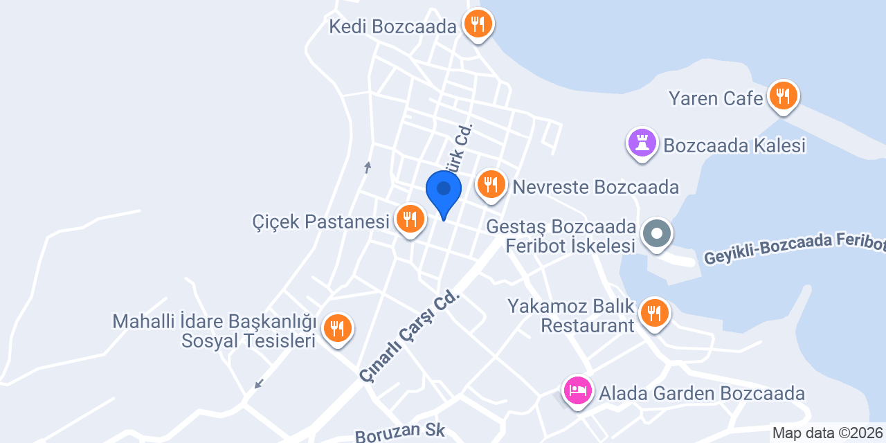 Atolyebozcaada konumu