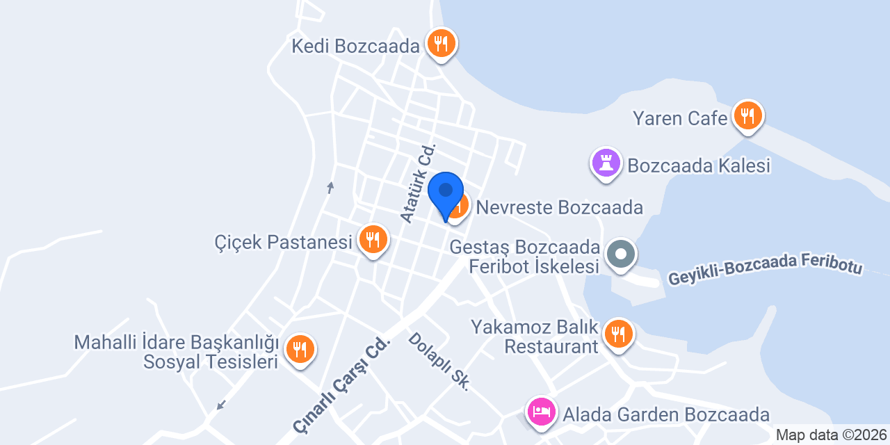 Bade i Aşk Meyhane Bozcaada konumu