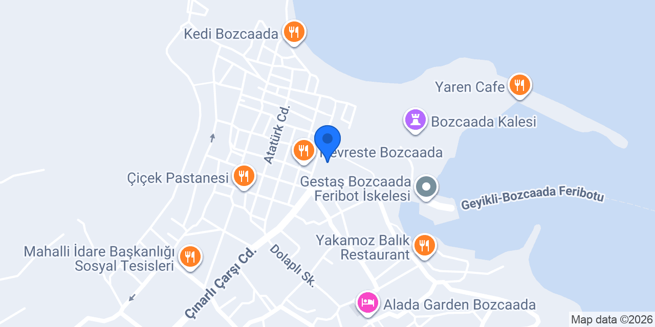 Bozcaada Meydan Büfe konumu