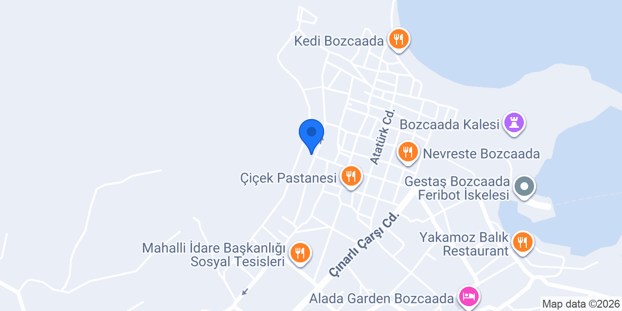 Achilles Bozcaada konumu