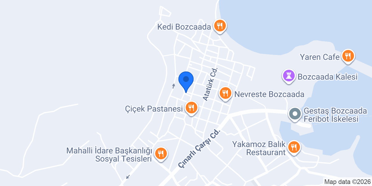Martı Butik Otel Bozcaada konumu
