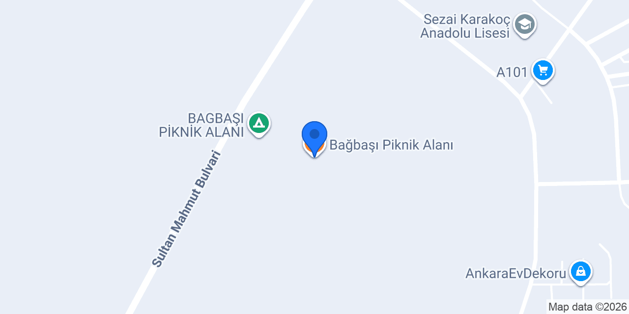 Bağbaşı Piknik Alanı konumu