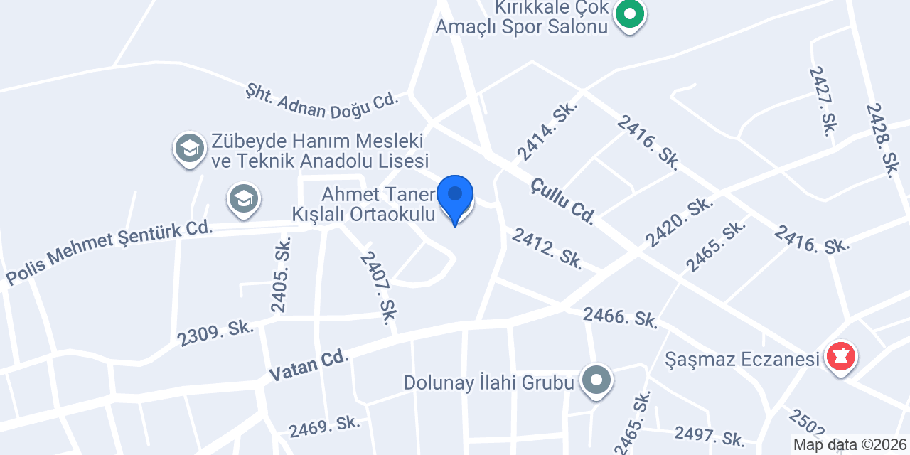 Ahmet Taner Kışlalı Ortaokulu konumu