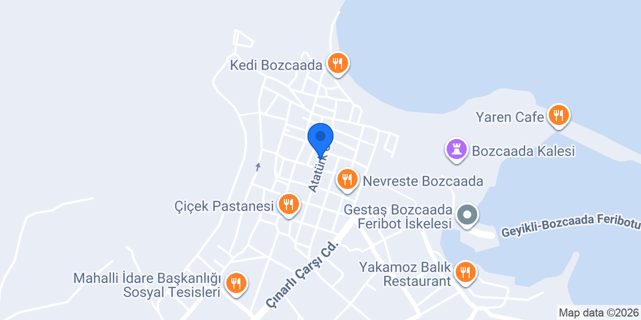 Evreka Otel Bozcaada konumu