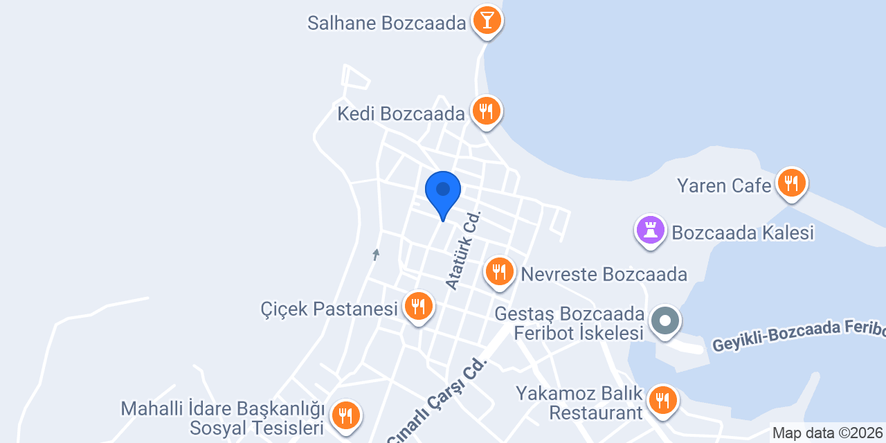 Fanari Otel Bozcaada konumu
