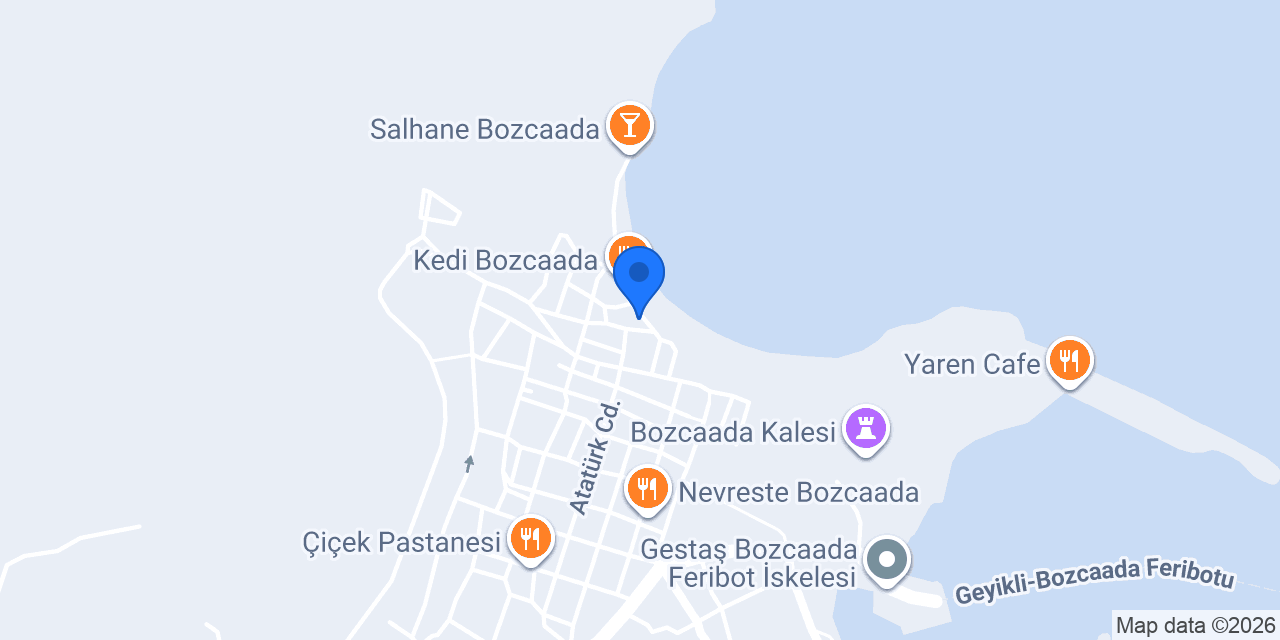 e2 Deniz Otel Bozcaada konumu