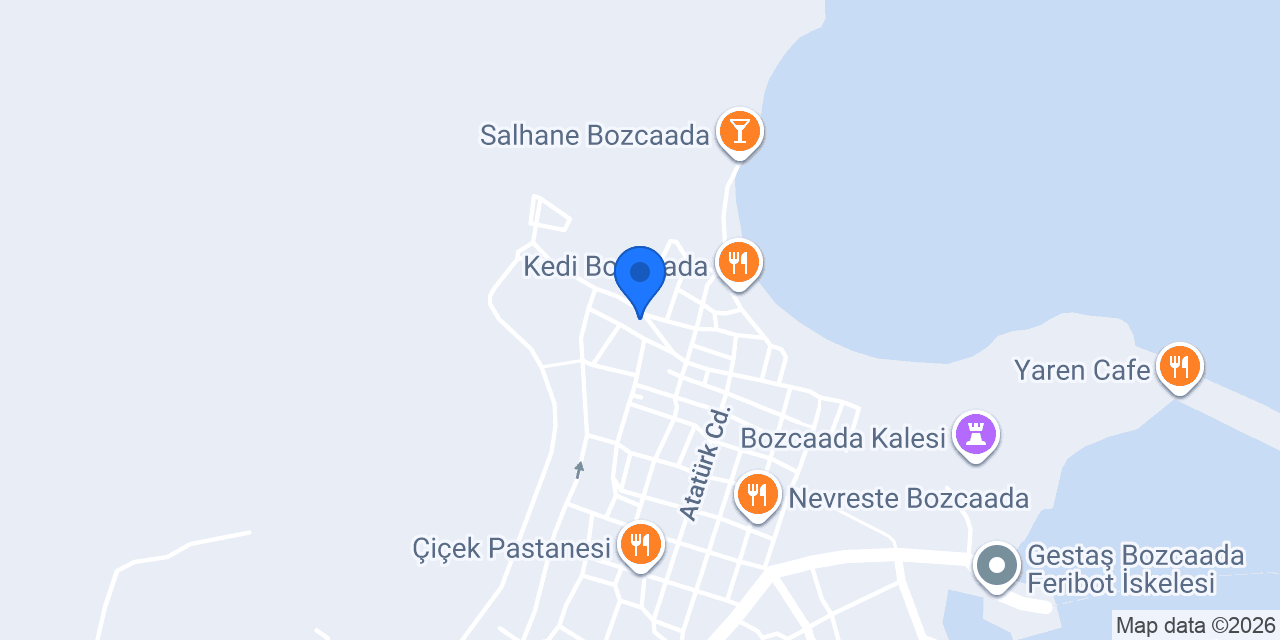 Bozcaada Bademlik Otel konumu