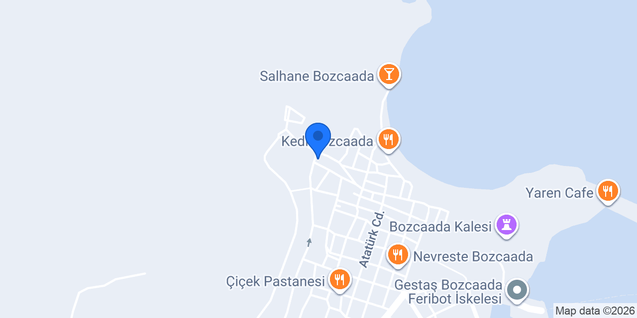 Piu Bozcaada konumu