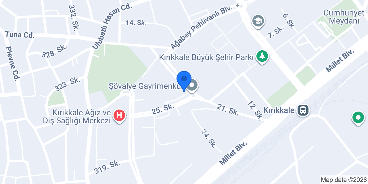 Kırıkkale Taksi Durağı konumu