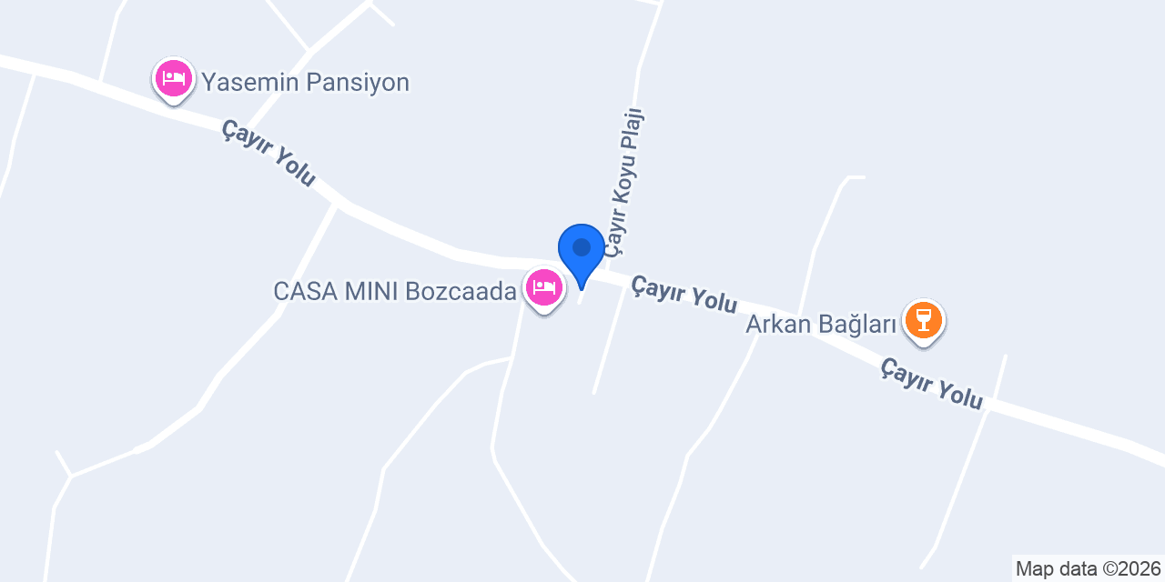Bozcaada Çayır Bağ Evi konumu