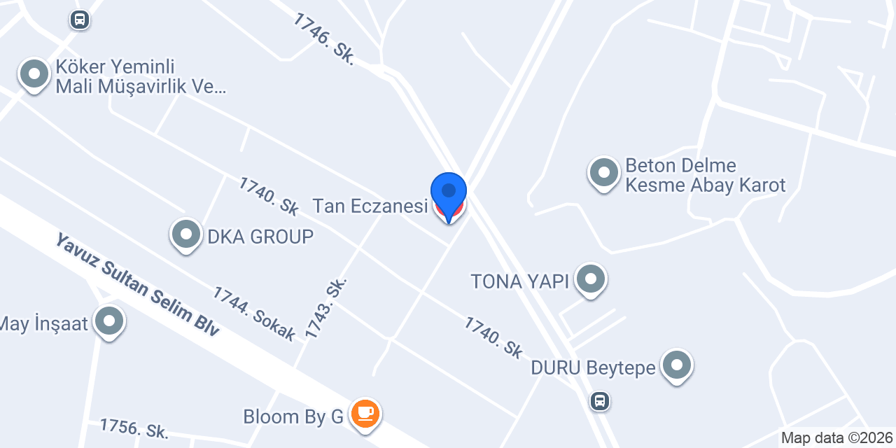 Tan Eczanesi konumu
