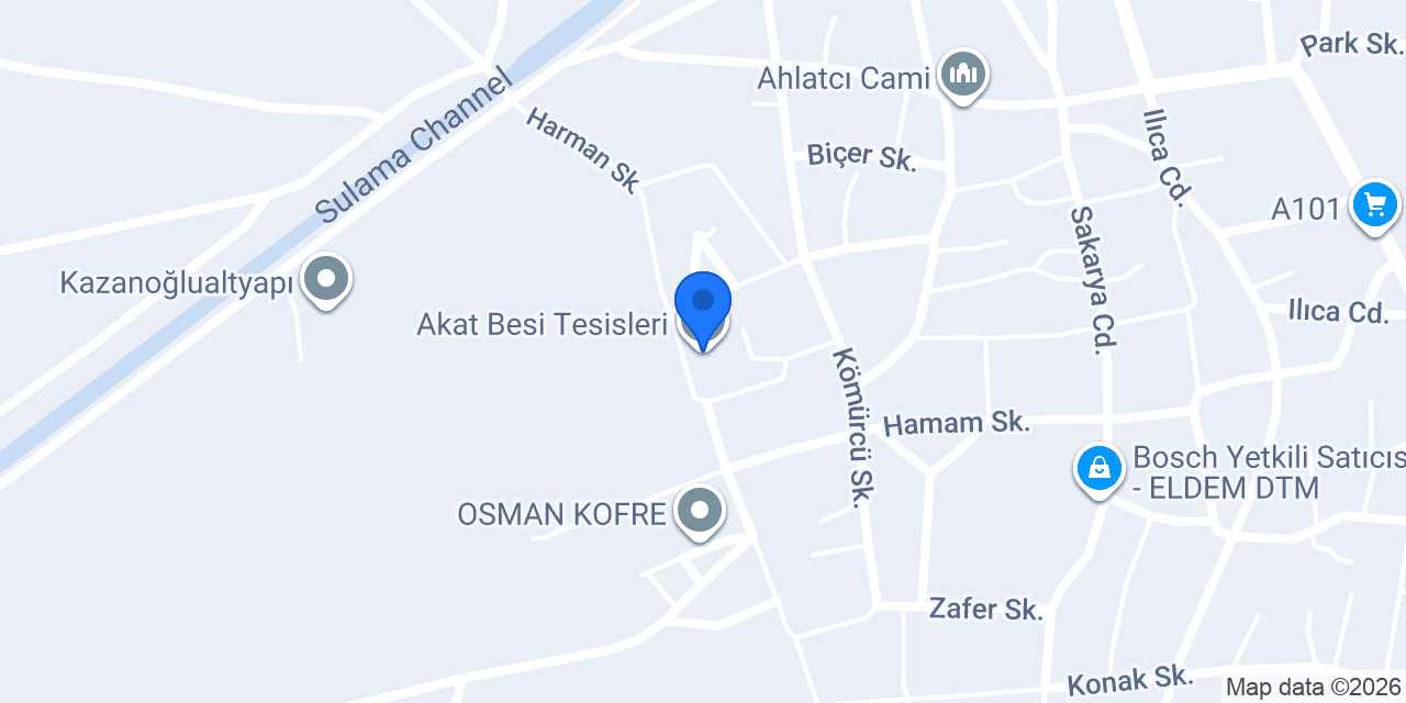 Akat Besi Tesisleri konumu