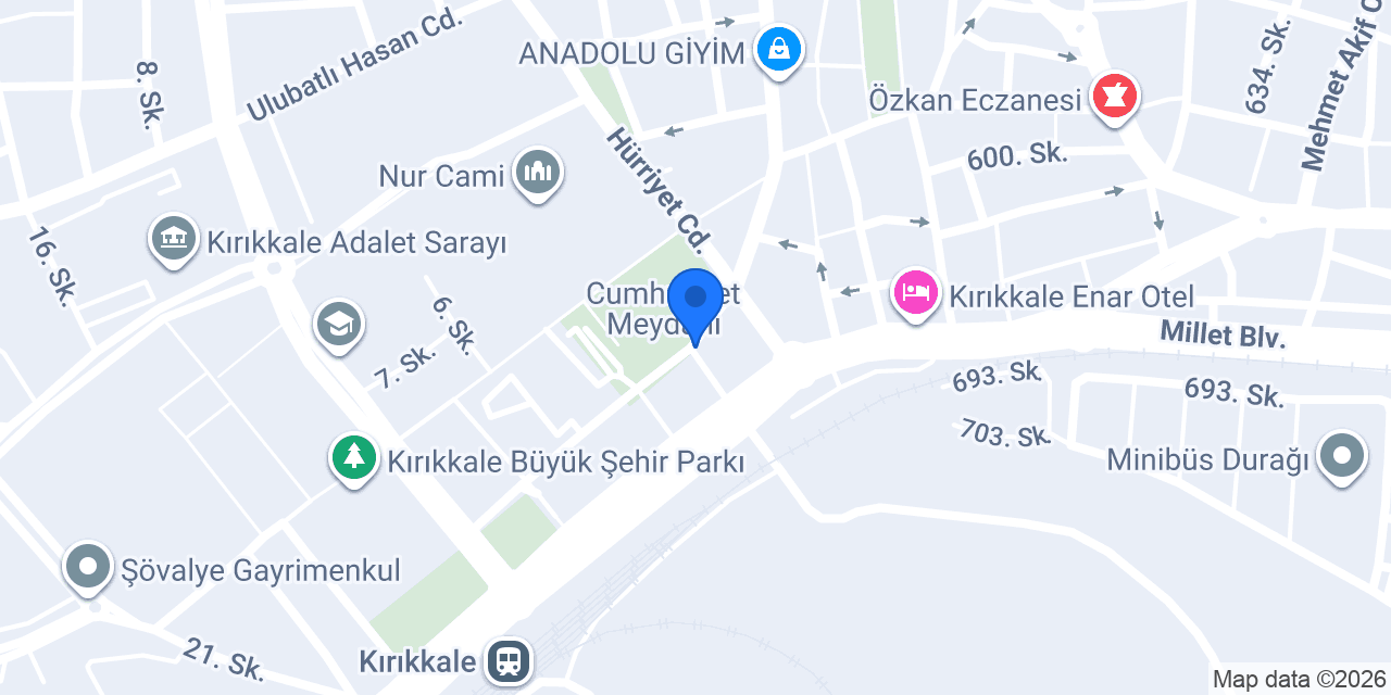 Kırıkkale Taksi konumu