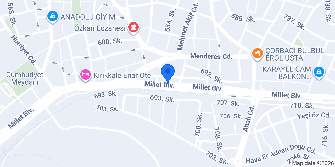 Kırıkkale 4. Noterliği konumu
