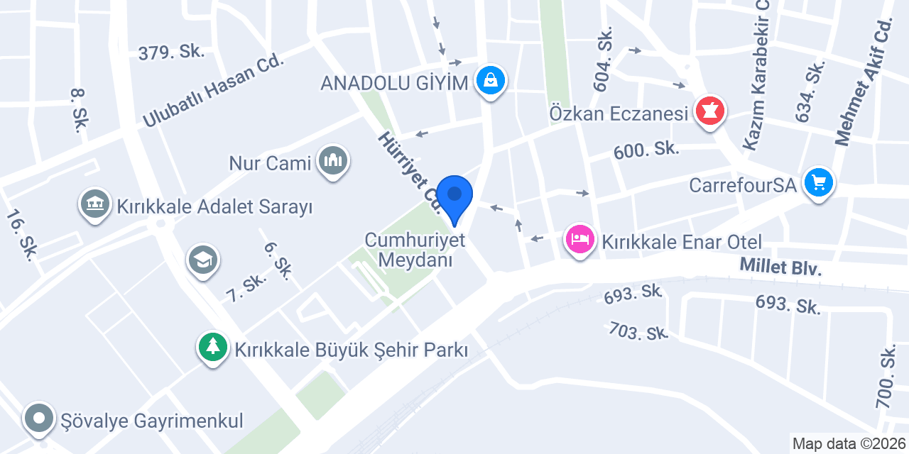 İnfo Yatırım Kırıkkale İrtibat Bürosu konumu