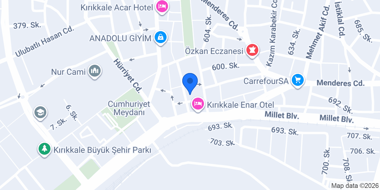 Grand Doğan Otel konumu