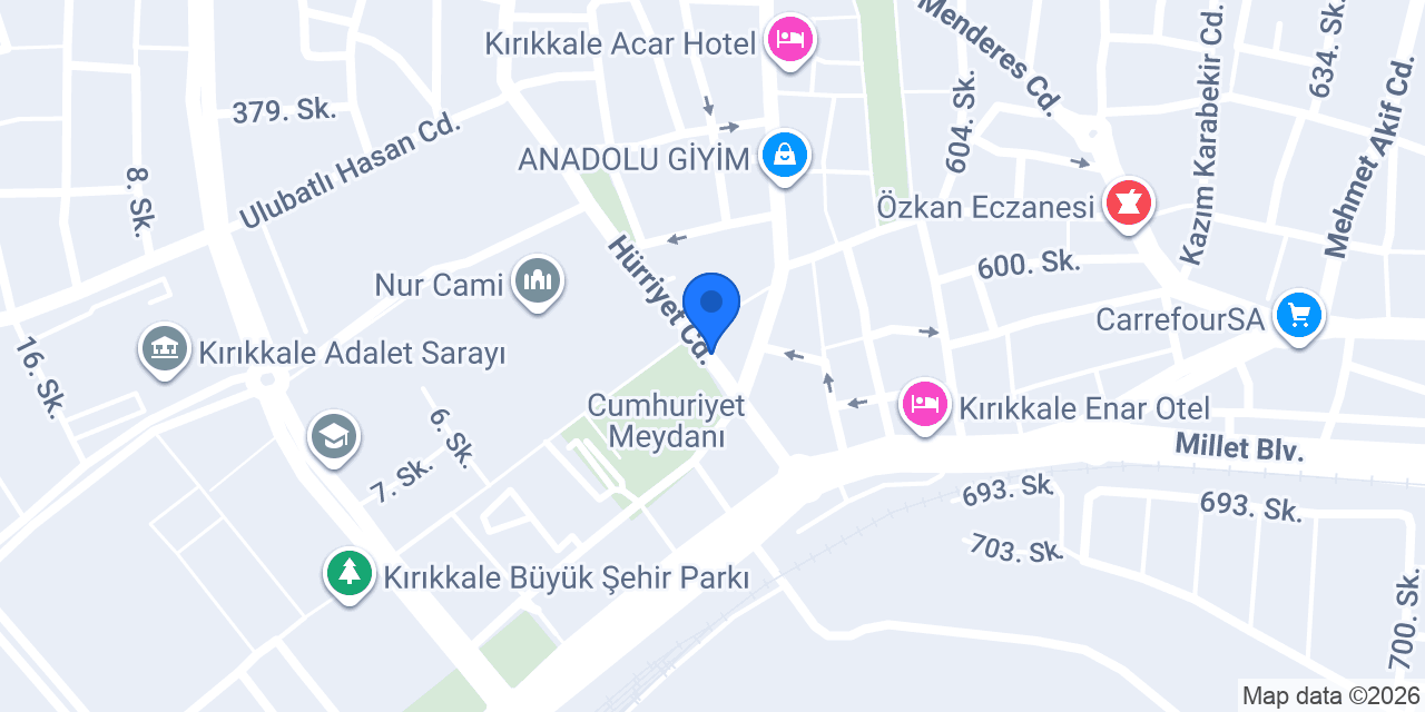 Kırkkale Optik konumu
