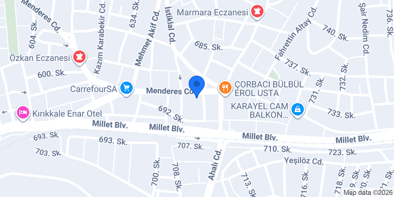 Çinar Pastanesi konumu