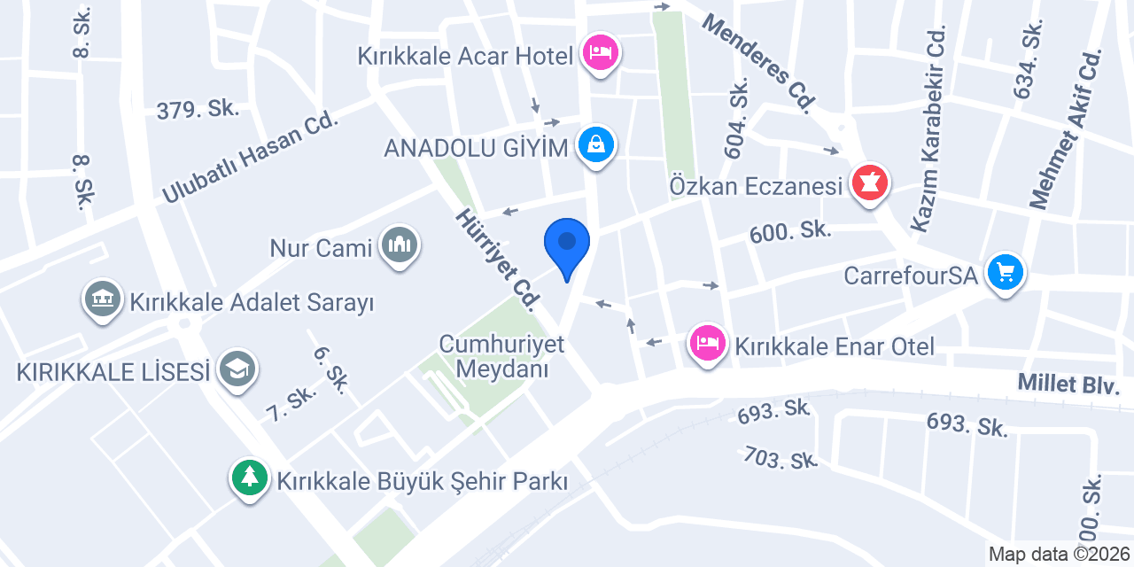 SEVİNÇ HUKUK BÜROSU konumu