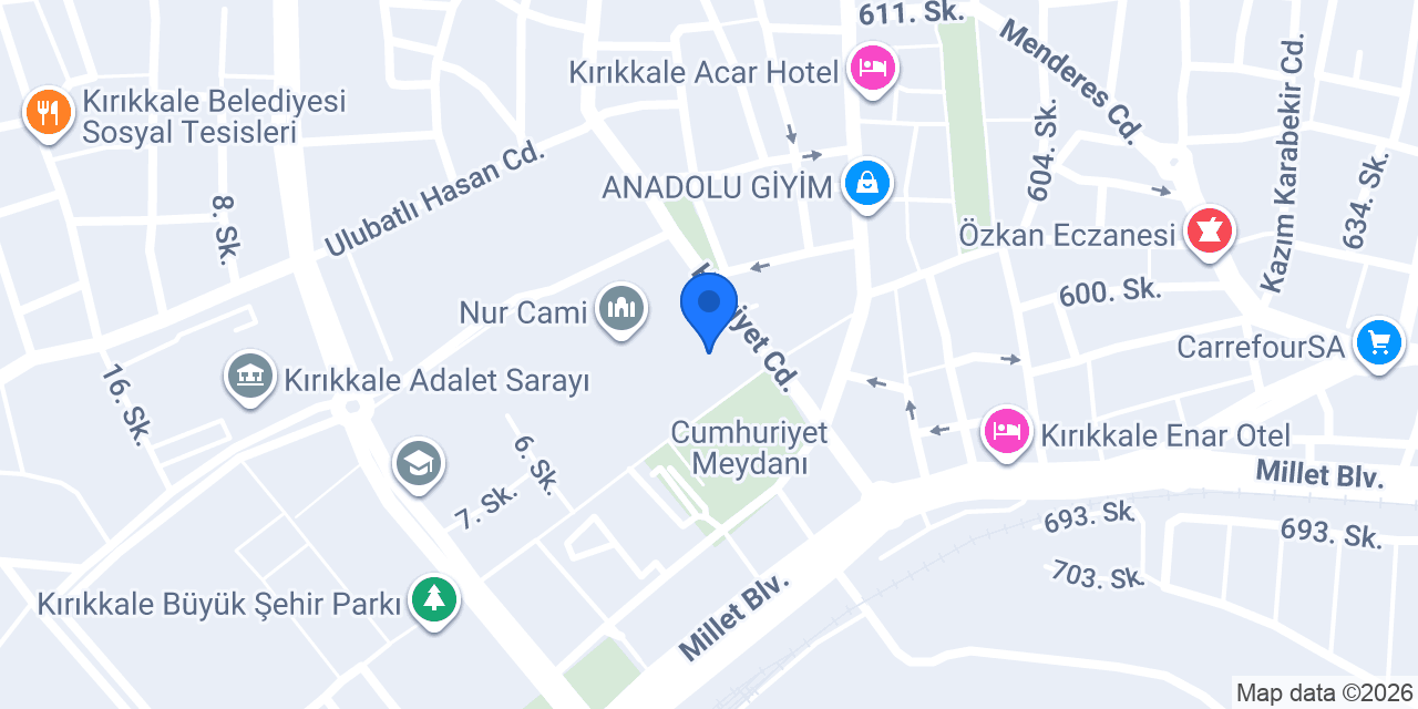 Kırıkkale Halk Eğitimi Merkezi konumu