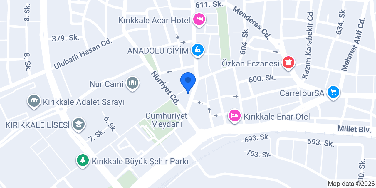 Hacıusta börek baklava konumu
