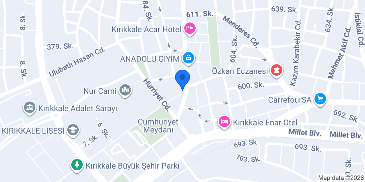 QNB Kırıkkale Şubesi konumu