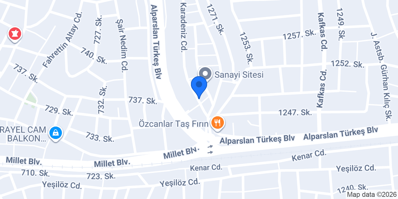 Özmen Otomotiv konumu