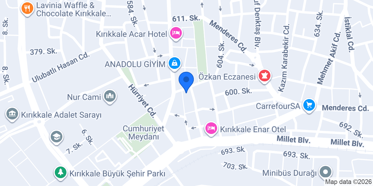Akbank Kırıkkale Şubesi konumu
