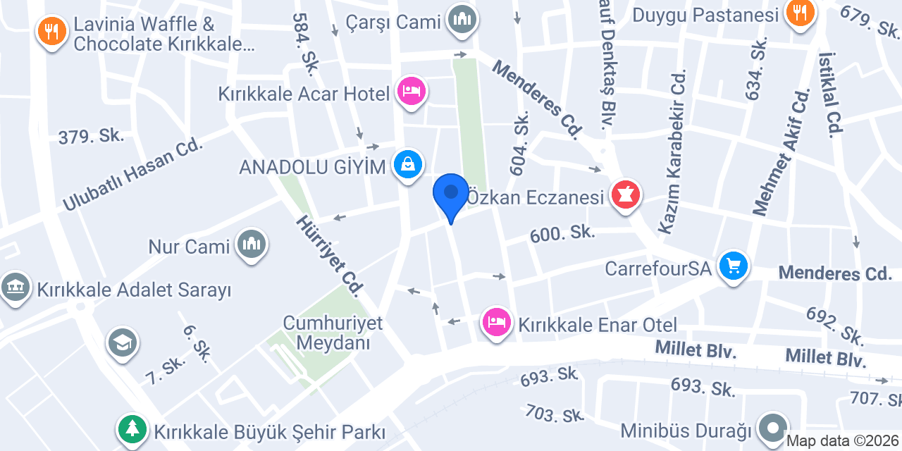 TEB Kırıkkale Şubesi konumu
