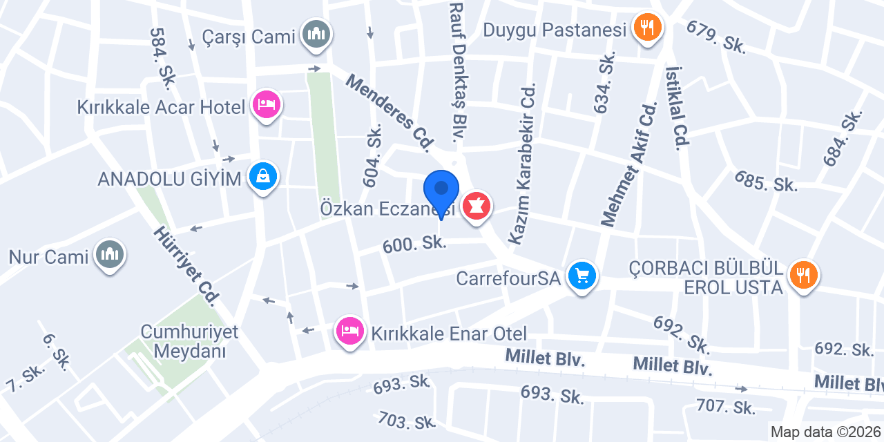 Diş Hekimi M.Necip Erdal konumu