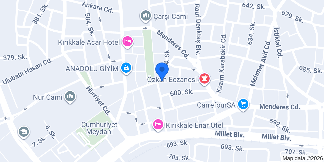 Kırıkkale TAKSİİ konumu