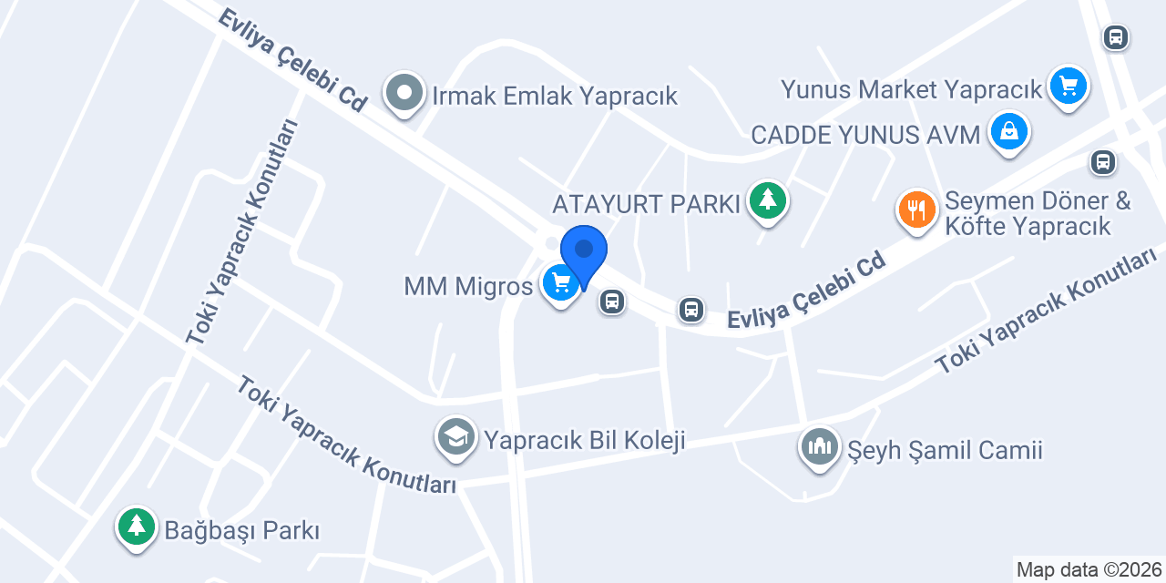 Yapracık Koru Fırın Pastanesi konumu