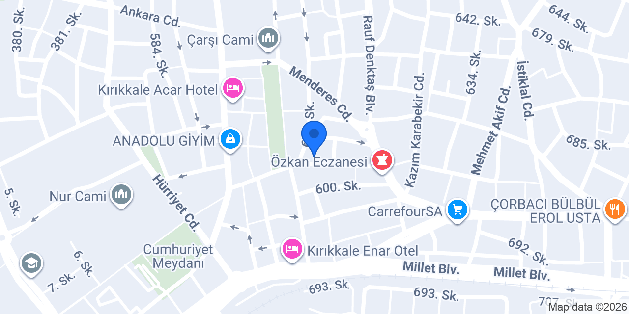 Onat Araç Kiralama konumu