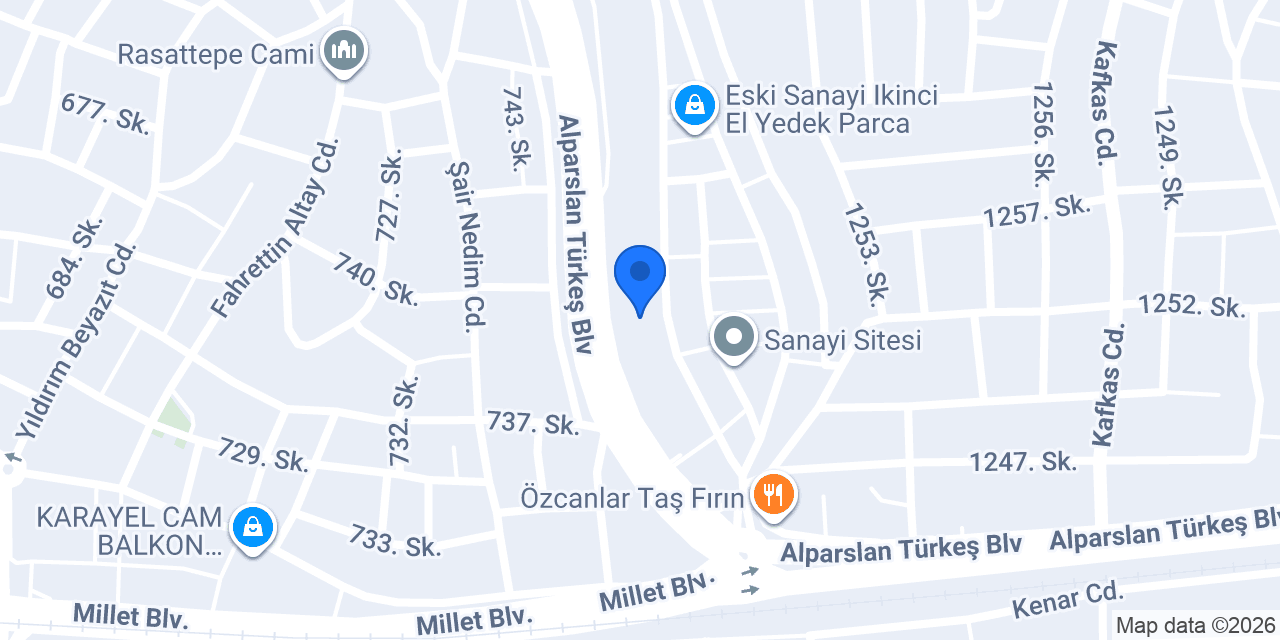 Orhanoğlu Jant & Lastik Bayii konumu