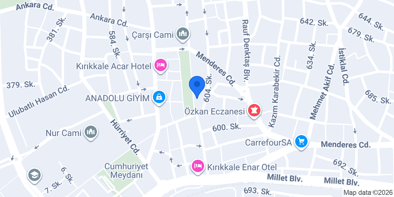 Türkiye Finans Kırıkkale Şubesi konumu