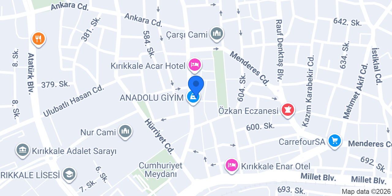 Ziraat Katılım Kırıkkale Şubesi konumu