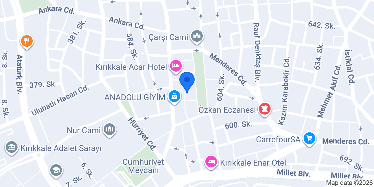 Meşhur Beyoğlu döner Kırıkkale konumu