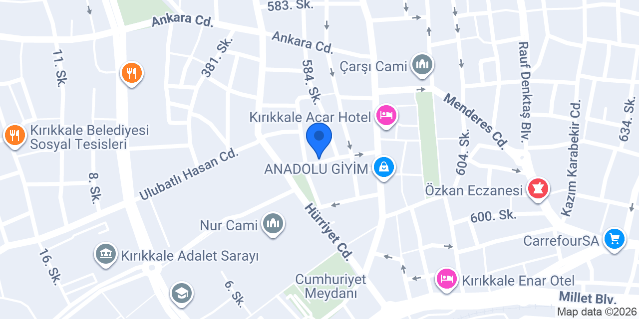Oktar Hukuk Bürosu konumu