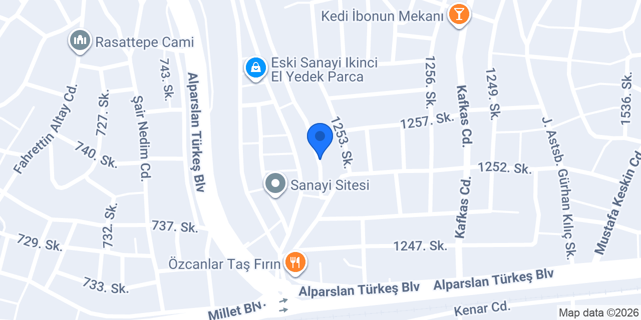 Harun oto Garage konumu