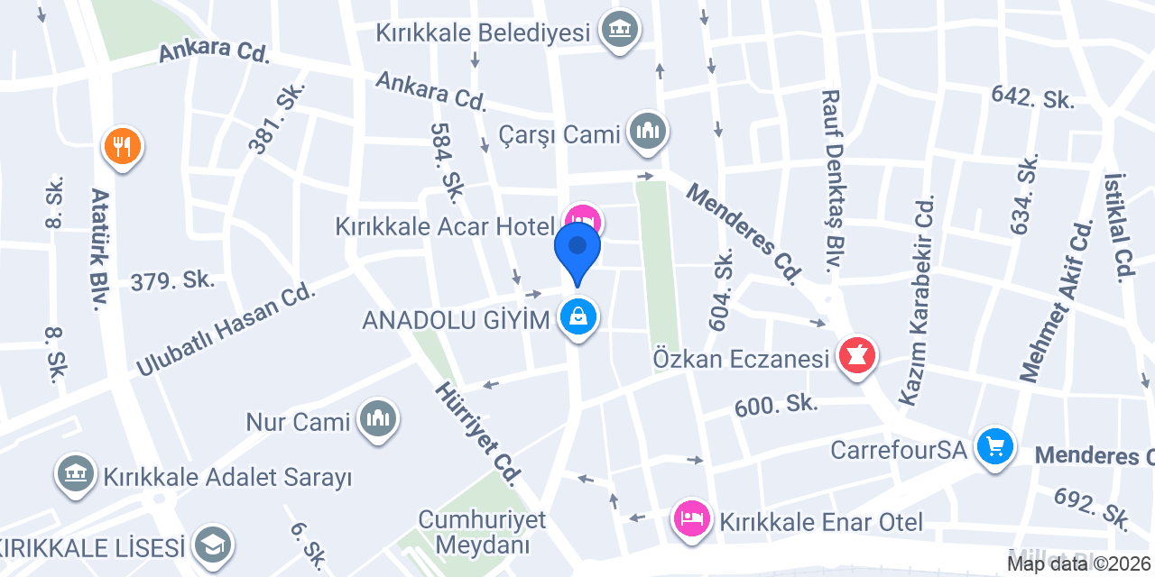 Cemalettin ÖZDEMİR Diş Kliniği konumu