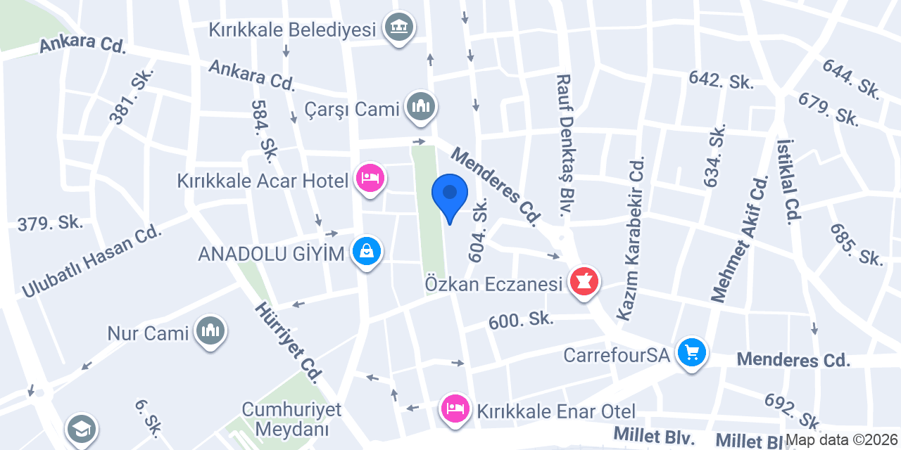 DenizBank Kırıkkale Şubesi konumu