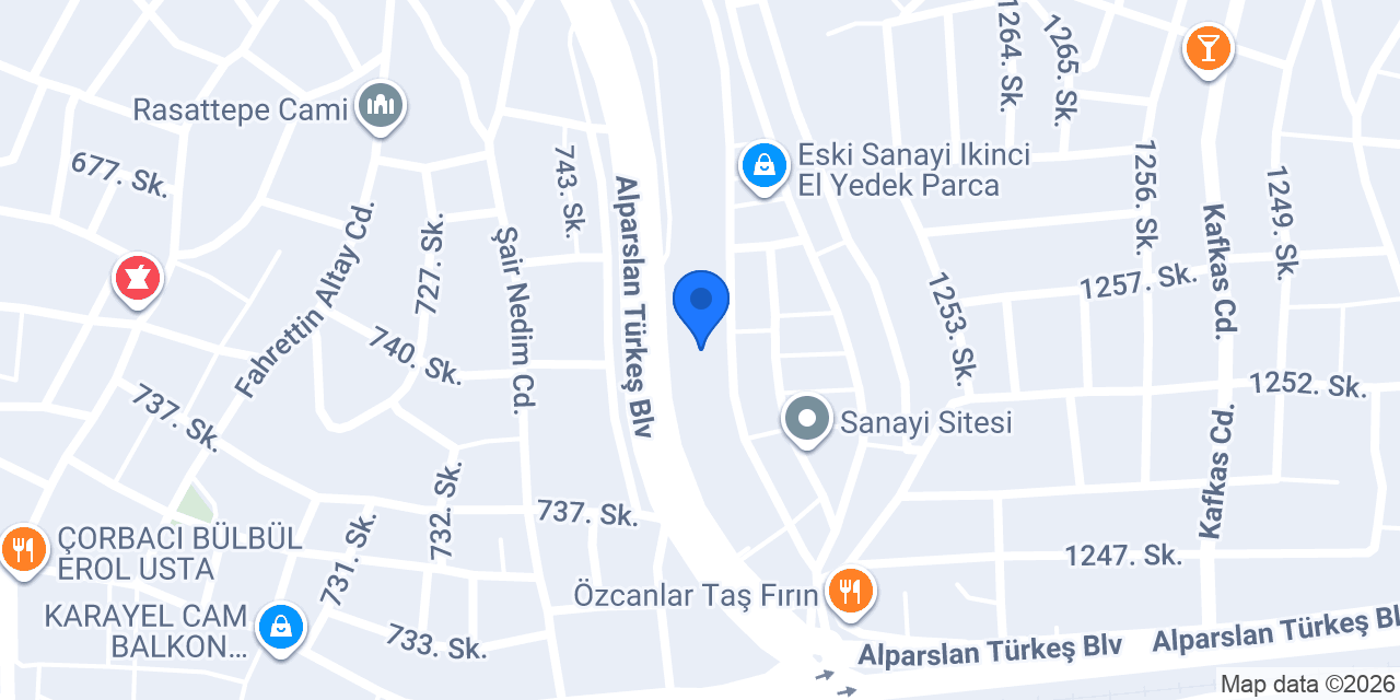 Arya Oto Aksesuar konumu