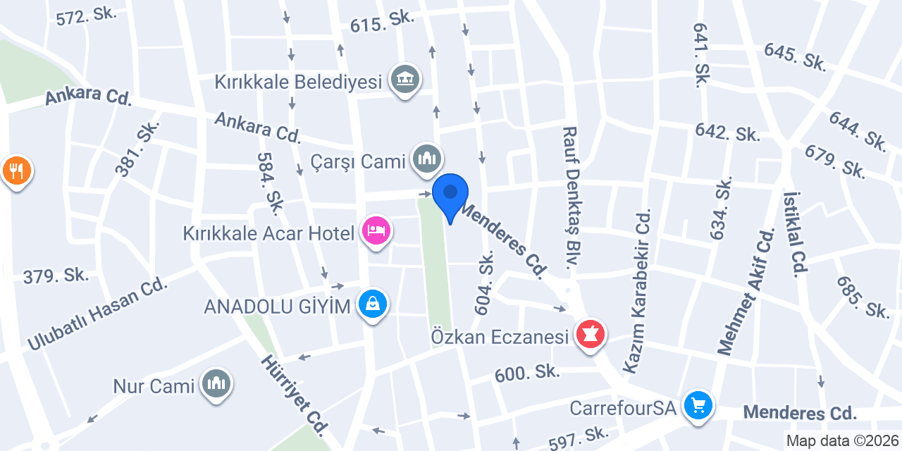 PARLA BUTİK KIRIKKALE konumu