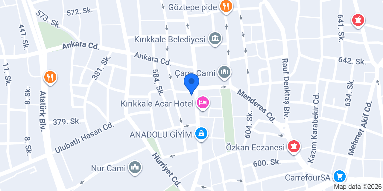 Matbir Kırıkkale Kurs (Dershane) konumu