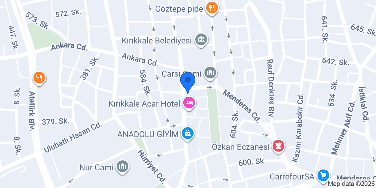 Şanlı Baklava Şube konumu